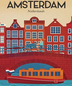 Amsterdam Netherlands Poster paint by numbers