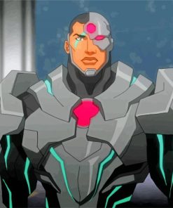 Animation Cyborg Hero paint by numbers