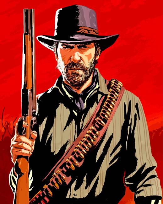 Arthur Morgan Red Dead Redemption - Paint By Number - Paint by Numbers ...