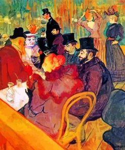 At The Moulin Rouge By Lautrec paint by numbers