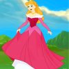 Princess Aurora In Pink Dress paint by numbers