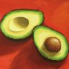 Avocado Fruit Art paint by numbers