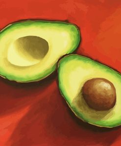 Avocado Fruit Art paint by numbers