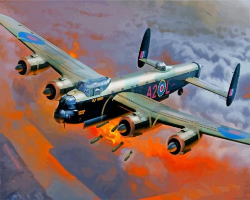 Avro Lancaster Bomber paint by numbers