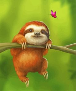 Baby Sloth paint by numbers