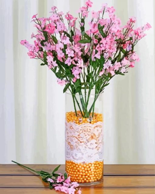 Babys Breath Vase paint by numbers