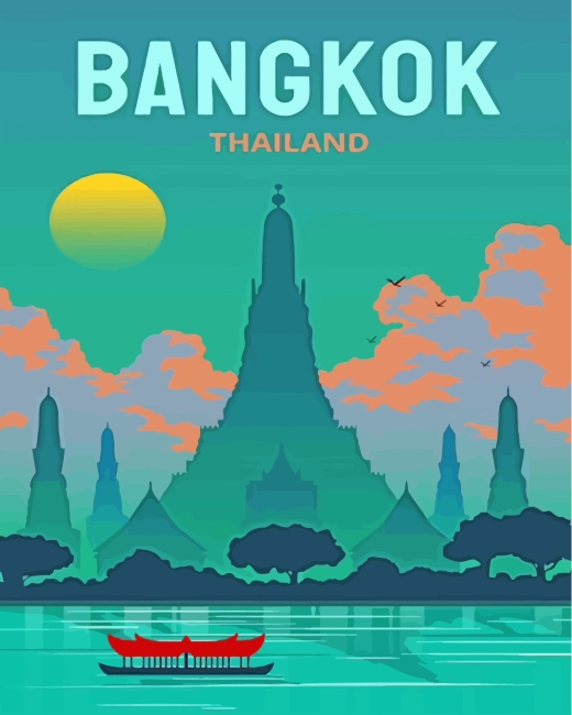 Bangkok Poster paint by numbers