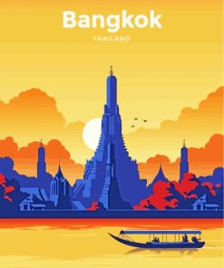 Bangkok Thailand Poster paint by numbers