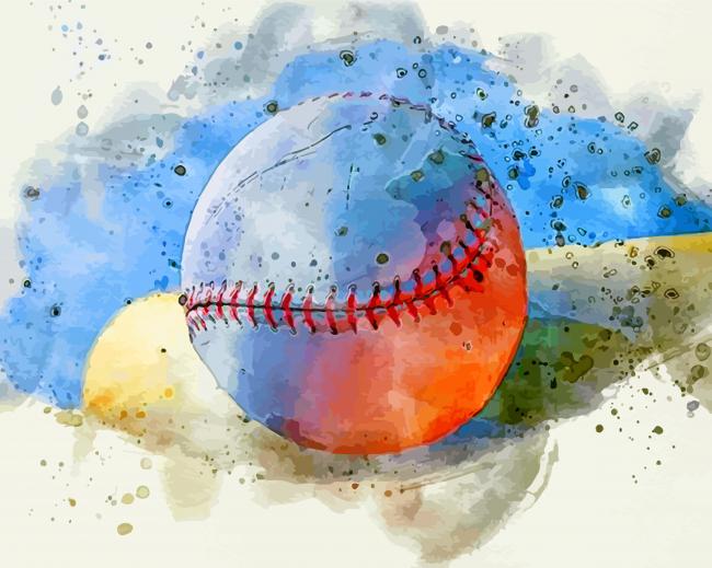 Baseball Softball Art paint by numbers