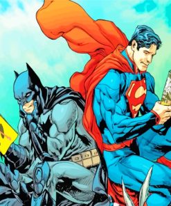 Batman And Superman DC paint by numbers