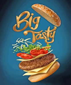 Big Tasty Burger paint by numbers