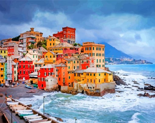 Boccadasse Italy paint by numbers