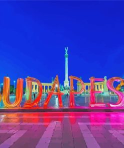 Budapest Heroes' Square paint by numbers
