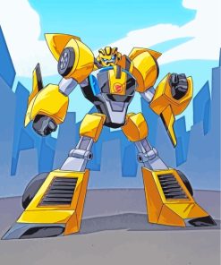 Bumblebee Robot paint by numbers