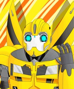 Bumblebee Transformer Illustration paint by numbers