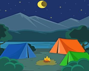Camping Tents paint by numbers