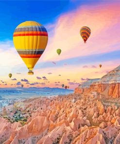 Cappadocia Landscape And Balloons paint by numbers