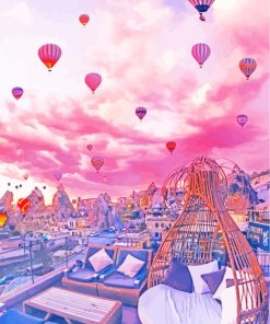 Cappadocia Sunset paint by numbers