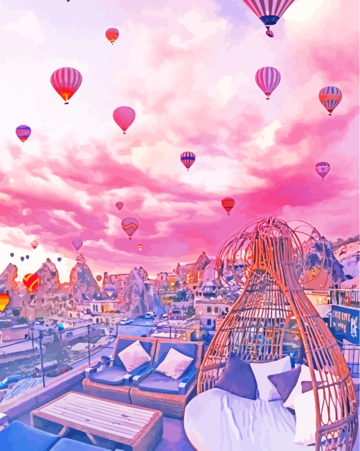Cappadocia Sunset paint by numbers