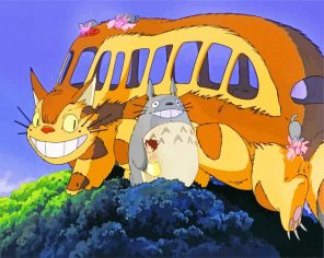 Catbus And Totoro Studio Ghibli paint by numbers