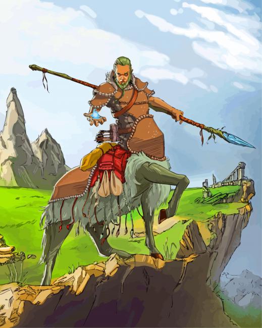Centaur Druid Warrior paint by numbers