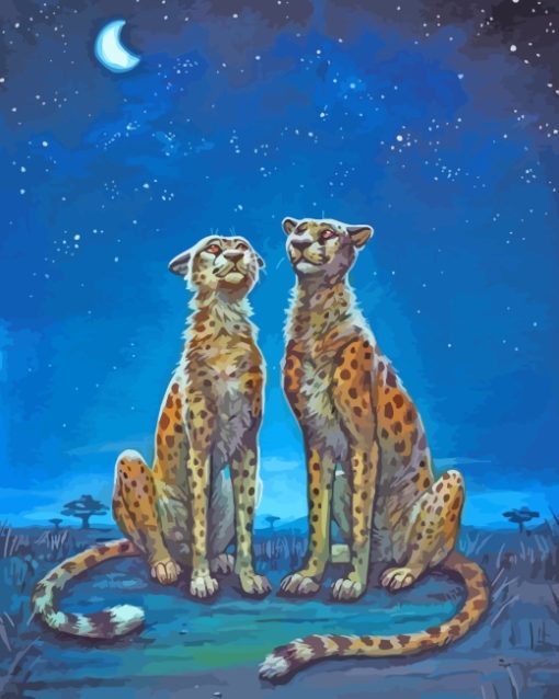 Cheetah Animals paint by numbers