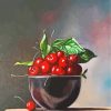 Cherries In Bowl paint by numbers