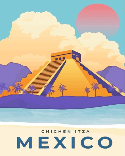 Chihen Itza Poster paint by numbers