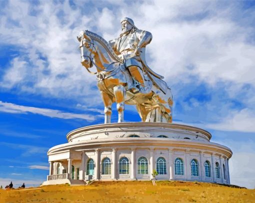 Chinggis Khaan Statue Complex Mangoliapaint by numbers