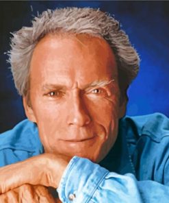 Clint Eastwood Portrait paint by numbers