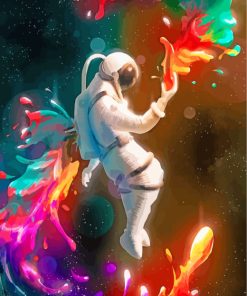 Color Splash Astronaut paint by numbers