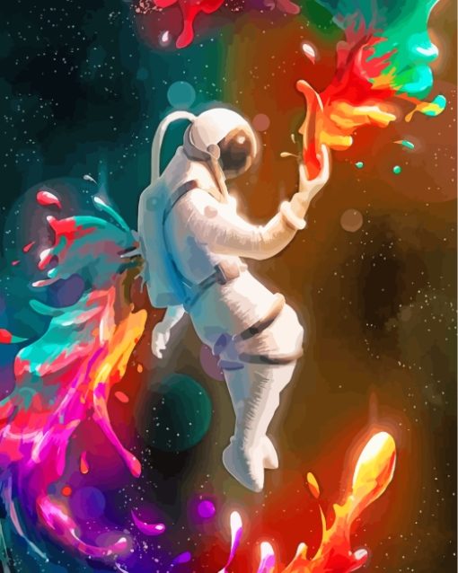 Color Splash Astronaut paint by numbers