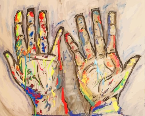 Colorful Hands paint by numbers