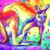 Colourful Kangaroo Art paint by numbers