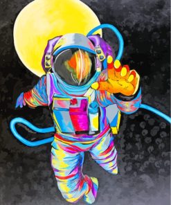 Colorful Spaceman paint by numbers