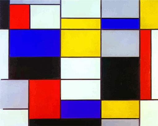 Composition A Mondrian paint by numbers