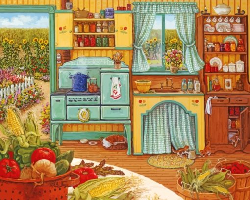 Country Kitchen paint by numbers