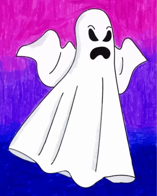 Creepy Ghost paint by numbers