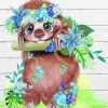 Cute Sloth Animal paint by numbers