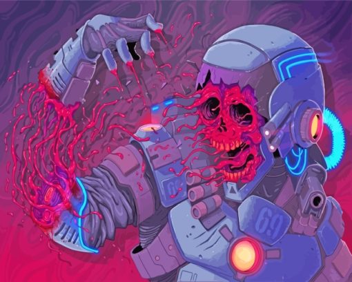 Dead Skull Astronaut paint by numbers