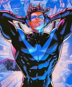Dick Grayson Superhero paint by numbers