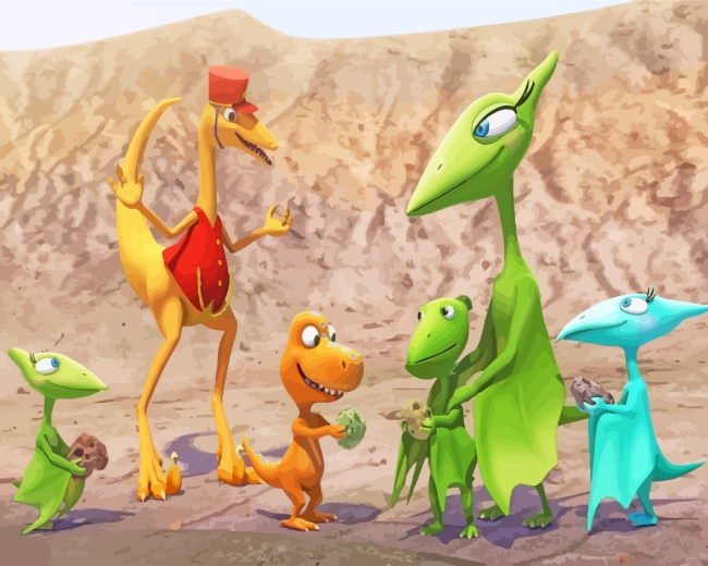 Dinosaur Train Animation paint by numbers