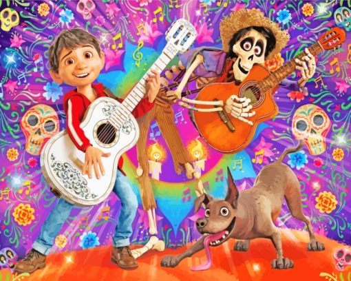 Disney Coco Movie paint by numbers