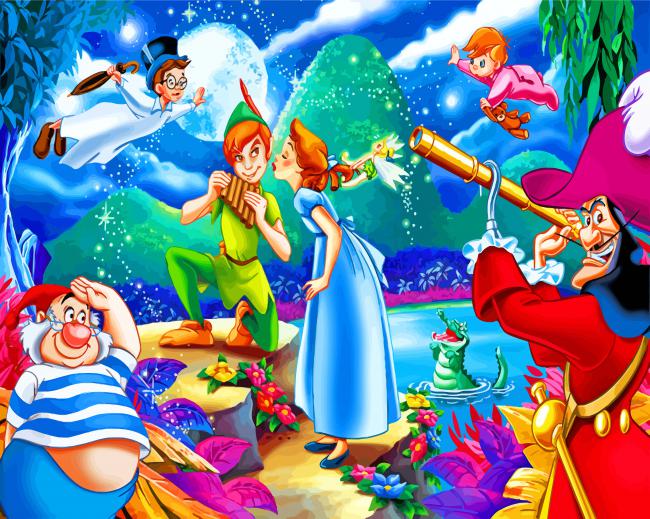 Peter Pan Disney - Paint By Number - Paint by Numbers for Sale