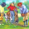 Dogs Playing Golf paint by numbers