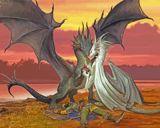 Dragon Lovers paint by numbers