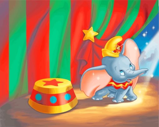 Dumbo In Circus paint by numbers