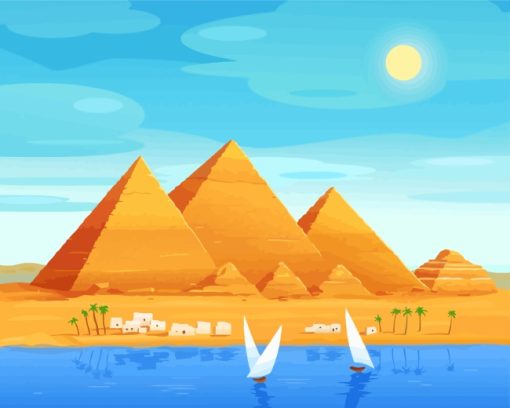 Egypt Pyramids paint by numbers