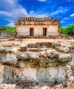 The Archaeological Zone El Rey In Cancun Mexico-paint-by-number