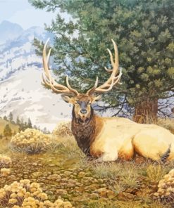 Elk Deer Animal paint by numbers
